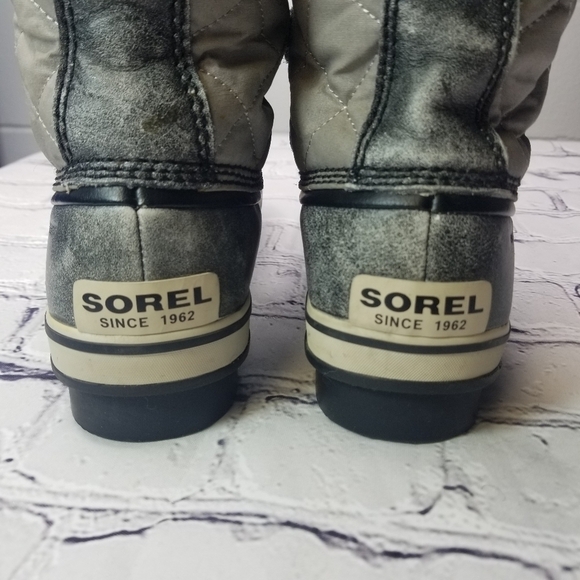 Sorel Tofini tall waterproof gray faux fur boots - Picture 10 of 15
